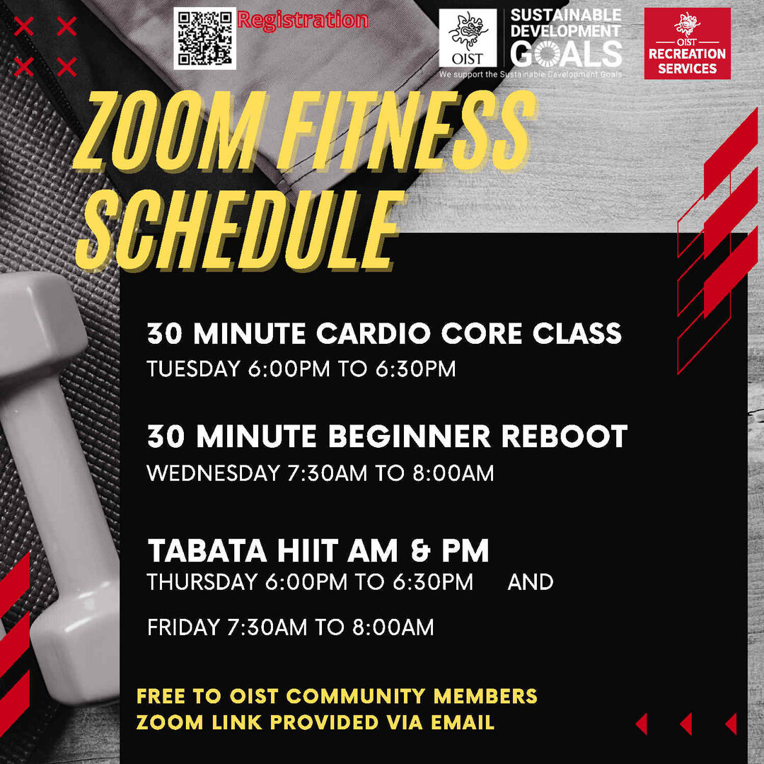February Zoom Fitness Classes OIST Groups